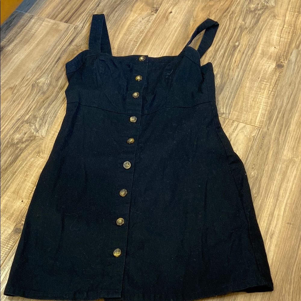 Hollister Black Mini Sundress Sleeveless Square Neck
